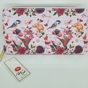 Blush Crush Paris Zippered Wallet New with Tags